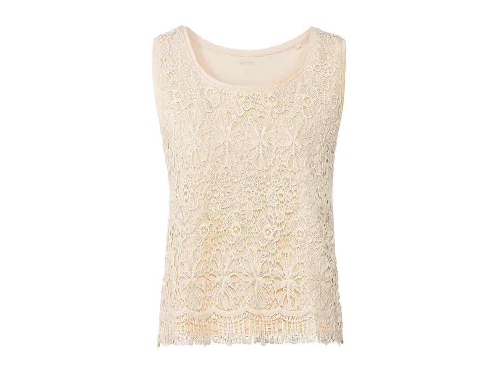 Ahora, Lidl nos trae una novedad espectacular, la camiseta de tirantes en algodón con tejido crochet