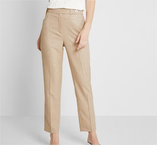 pantalones vestir bajo crop nervio central el corte ingles