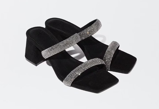 sandalias tacon glitter