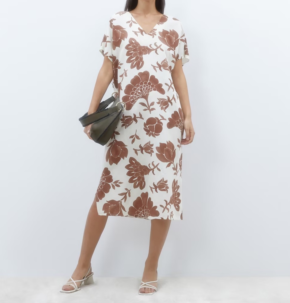 Prepara la temporada de bodas, bautizos y comuniones con estos vestidazos muy versátiles de El Corte Inglés 1 vestido estampado con cuello caja