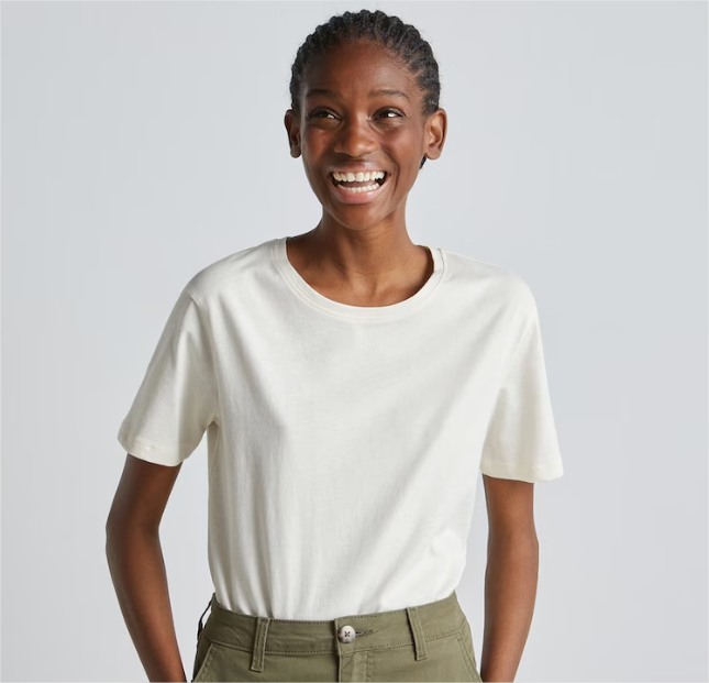 Camiseta Básica de Manga Corta Mujer