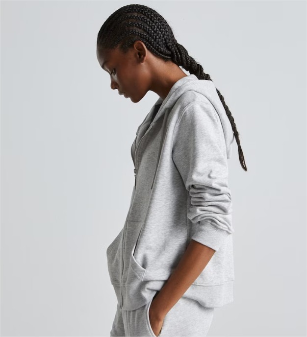 Sudadera de mujer lisa con capucha