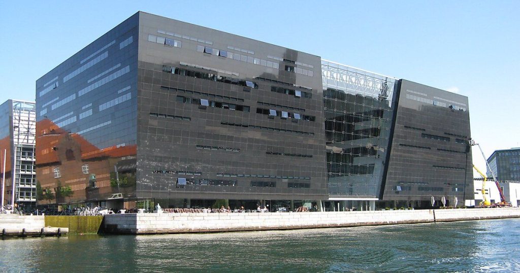 La biblioteca Real en Copenhague, Dinamarca