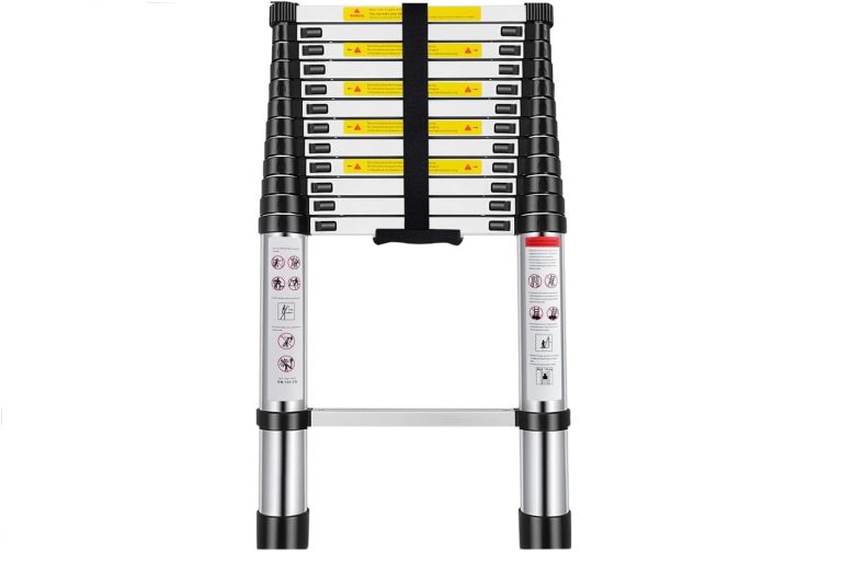 La escalera telescópica plegable de 5 m top ventas en Amazon: perfecta para mantenimiento de oficinas y fachadas