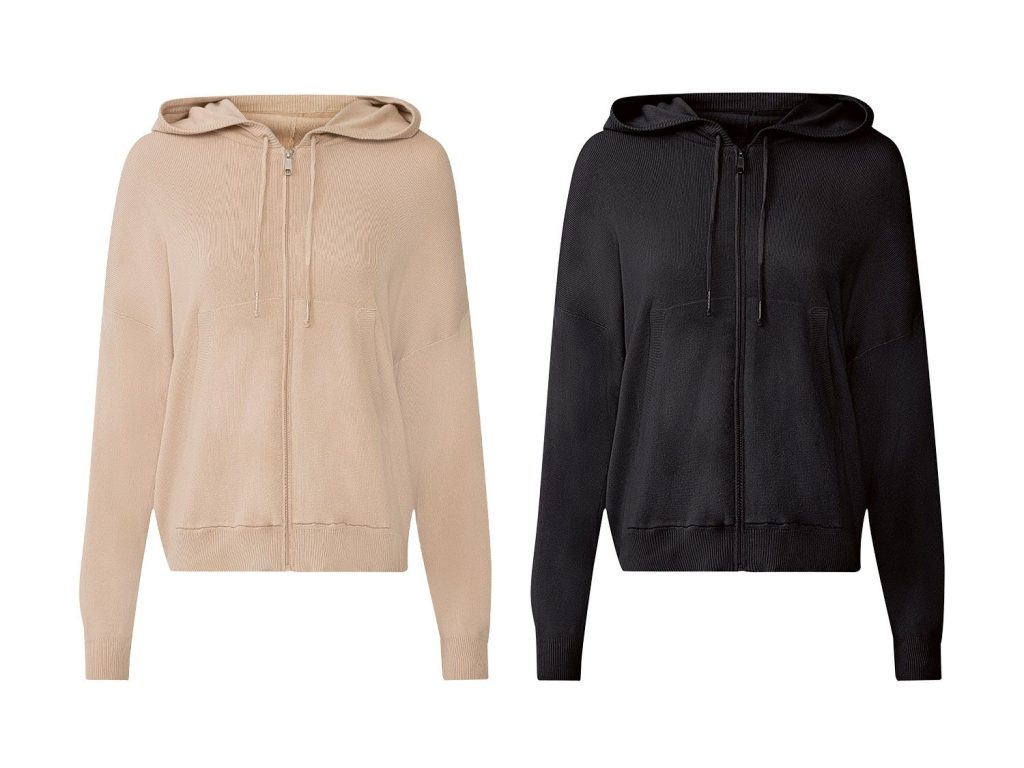 Chaqueta de punto fino con capucha y bolsillo de canguro de Lidl