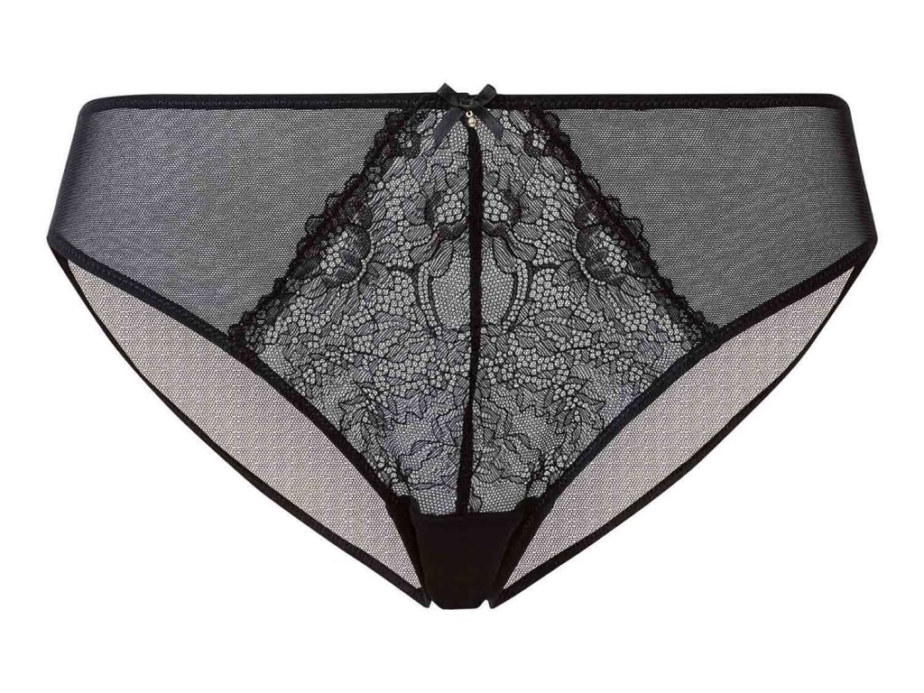 Braguitas mini con encaje slip negras para mujer pack 2 de Lidl