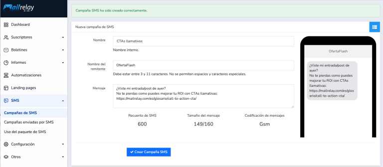 Mailrelay, email marketing con integración para SMS