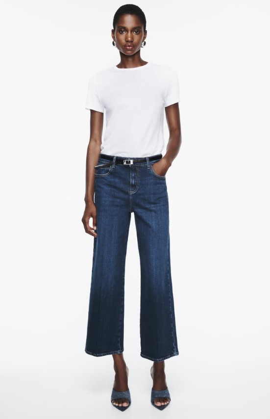 Jeans Z1975 rectos cropped tiro alto confort