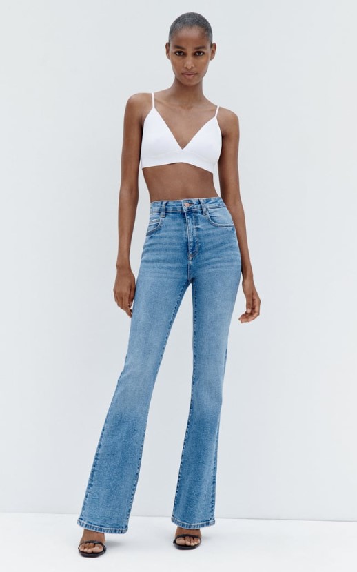 Jeans Z1975 flare tiro alto de Zara