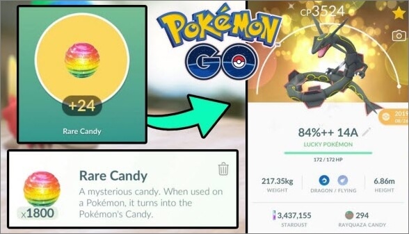 Pokémon Go: Cambio por Caramelos