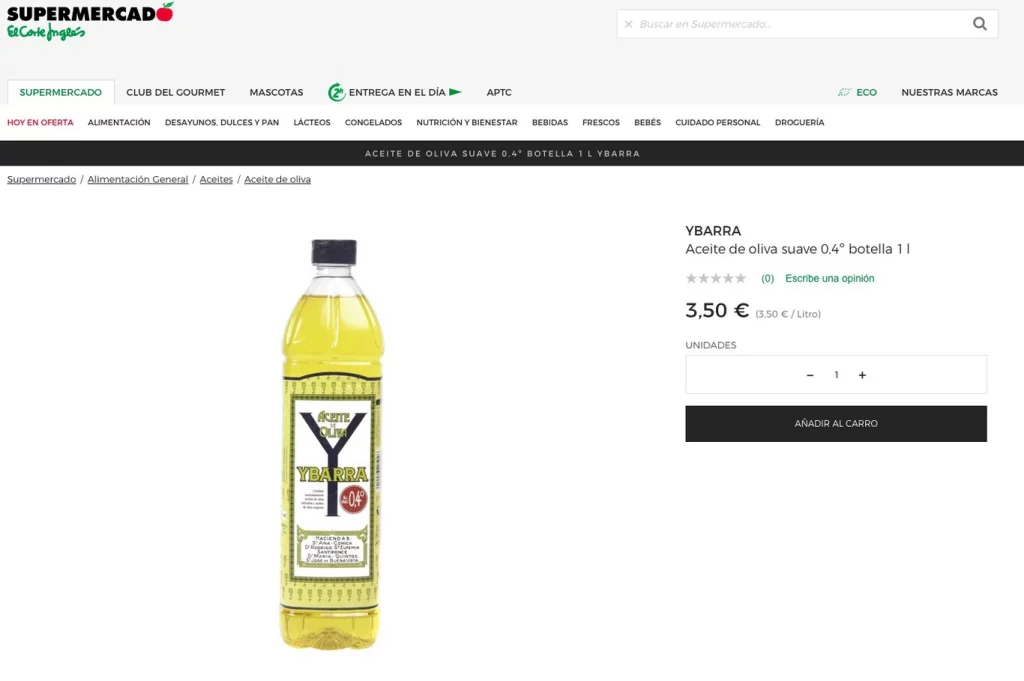 Hay que verificar si la promoción todavía existe o si ya se acabó el aceite de oliva