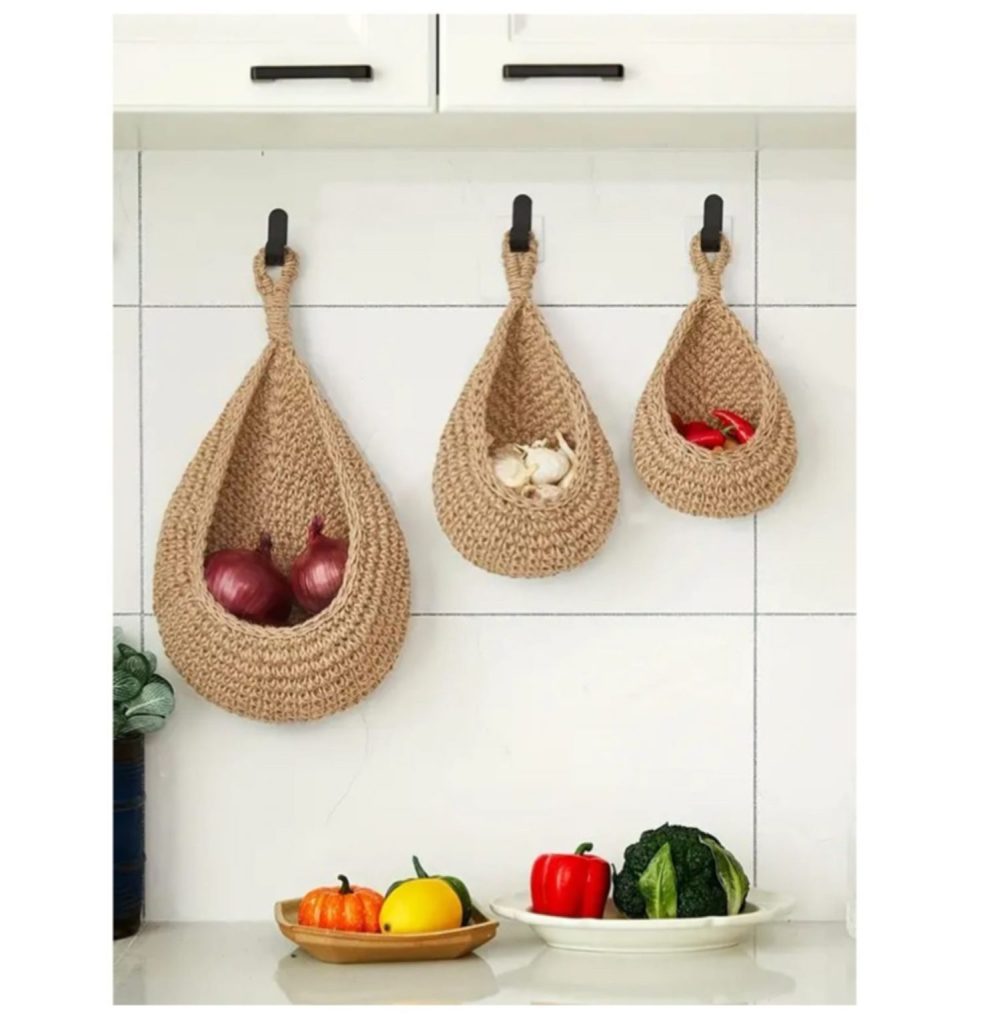 Cesta colgante tipo bohemio