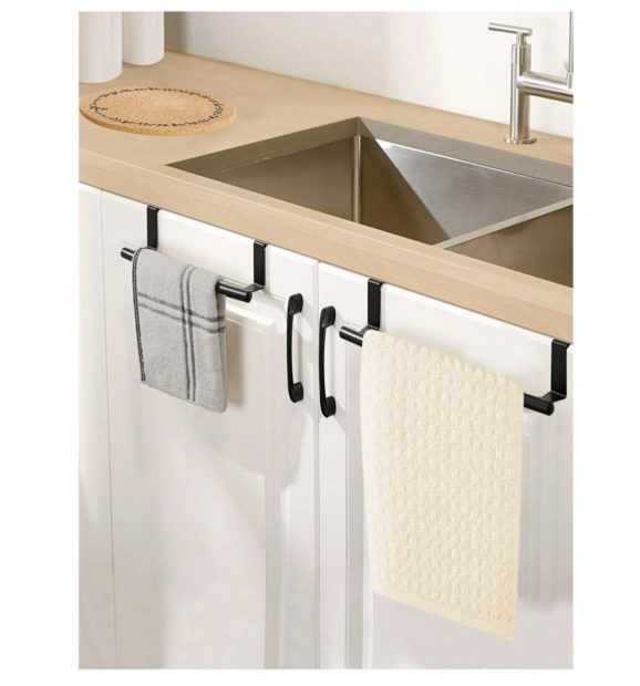 Toallero negro para colgar dentro del armario