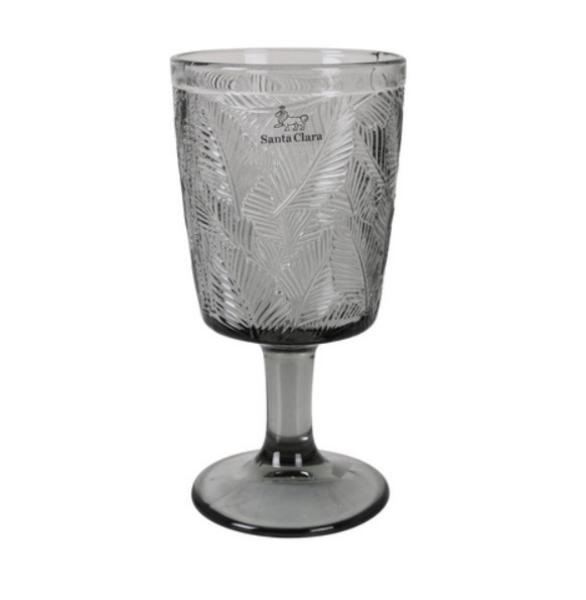 Copa de vino de vidrio morada de Alcampo
