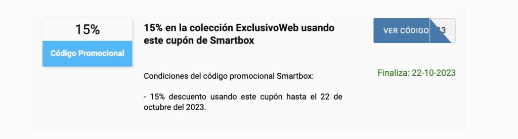 codigo promocional 15