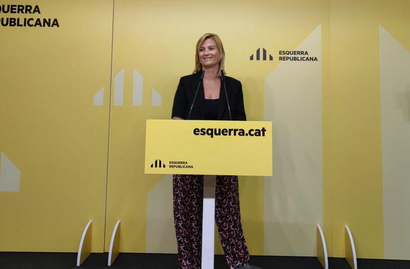 La portavoz de ERC, Raquel Sans, en rueda de prensa La portavoz de ERC, Raquel Sans, en rueda de prensa