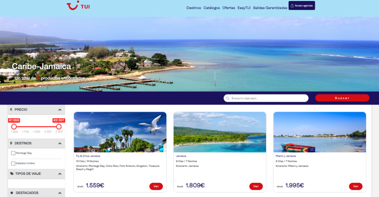 TUI y Jamaica, unidas para promocionar el destino entre los españoles