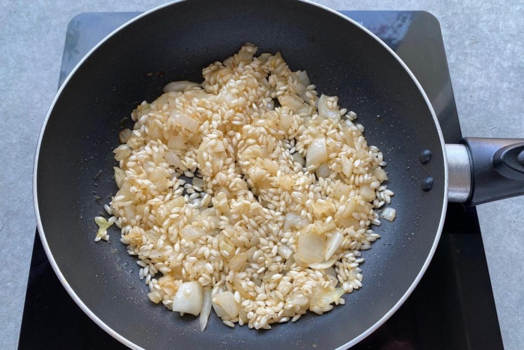 Ingredientes para risotto mar y montaña para 4 personas