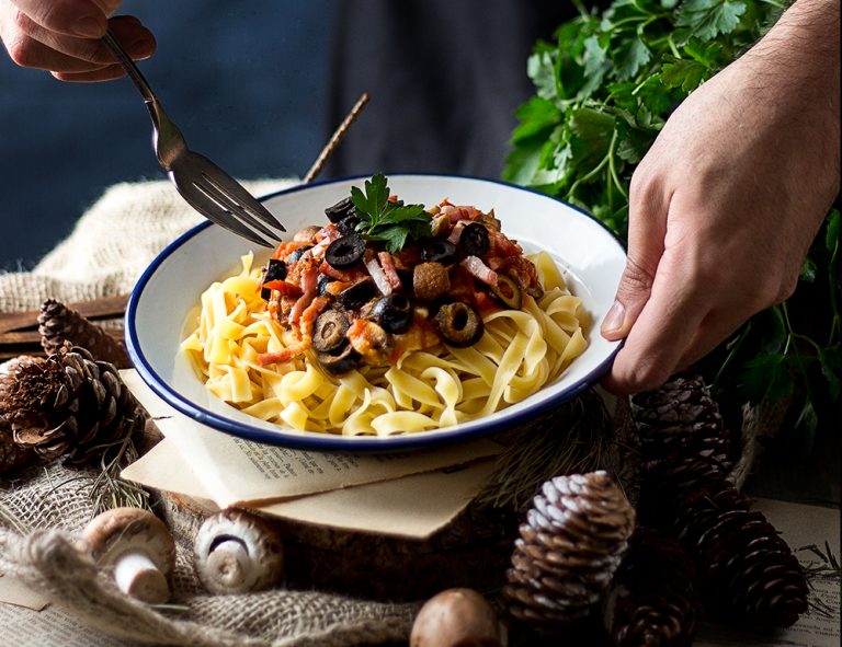 Inspiración de otoño receta de pasta boscaiola
