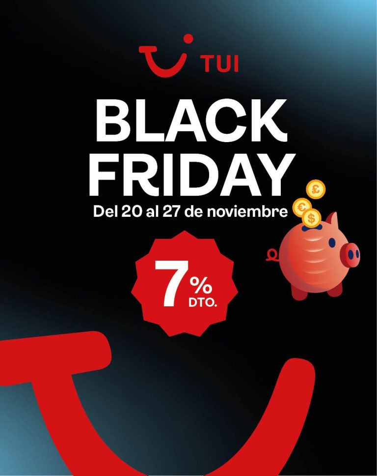 TUI celebra Black Friday con un 7% de descuento en toda la programación