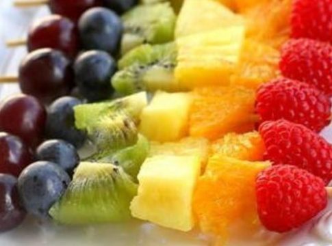 Brochetas de frutas receta