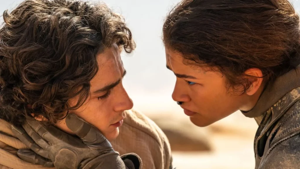 timothee chalamet y zendaya en dune parte 2