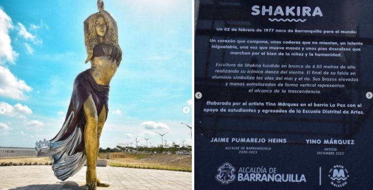 ¿Cómo puede ser? Inauguran una estatua de Shakira y cometen un error garrafal