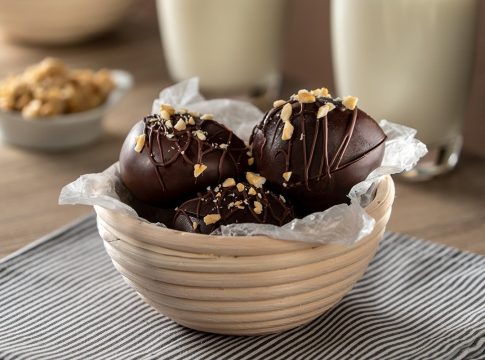 Postre de Huevo con Crema de Chocolate postres