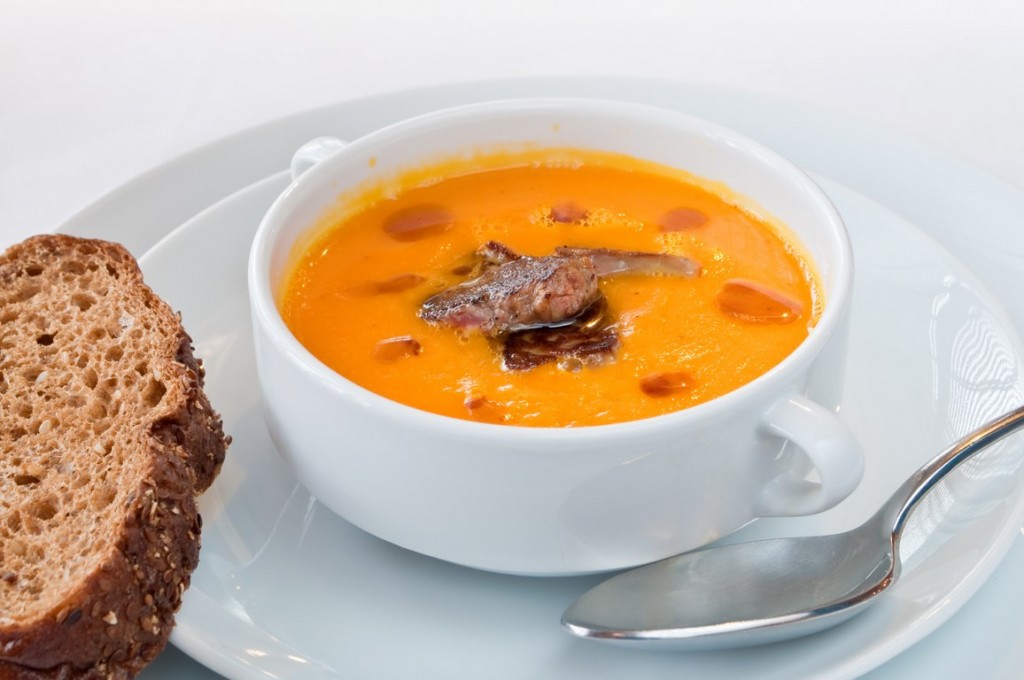Sopa de calabaza con crema de foie y trufa 2