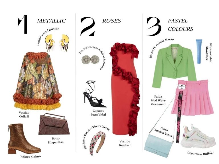 Brillo, flores y tonos pastel; tres tendencias para arrasar en el street style este 2024
