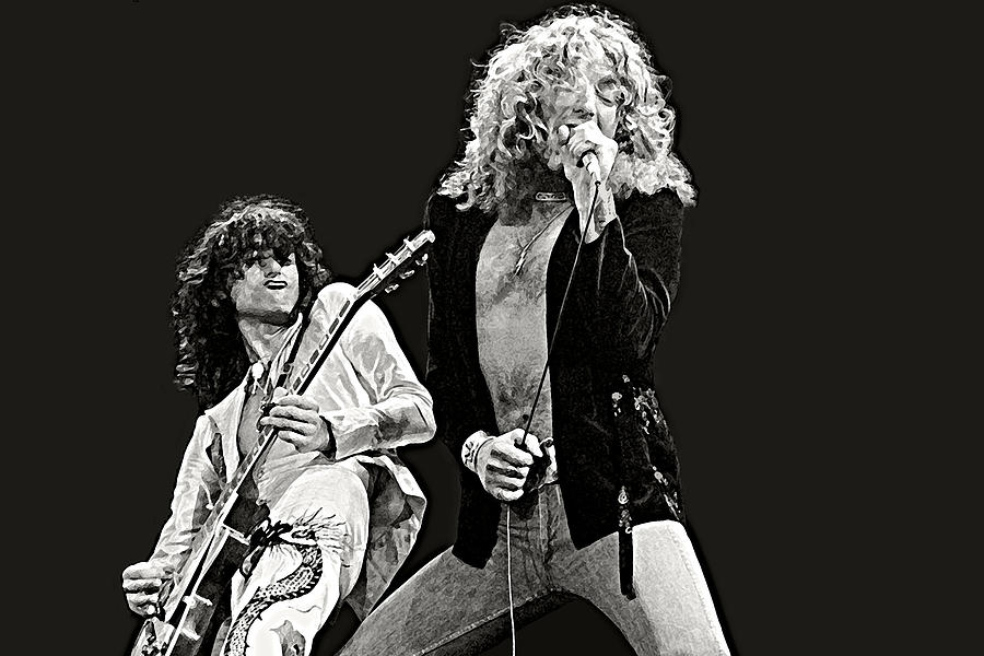 led zeppelin robert plant jimmy page art poster zoso hard rock heavy metal irina pospelova