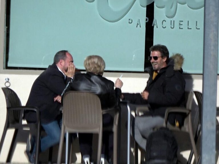 Rodolfo Sancho, de cafés con Carmen Balfagón y Ramón Chippirrás tras su declaración ante el juez