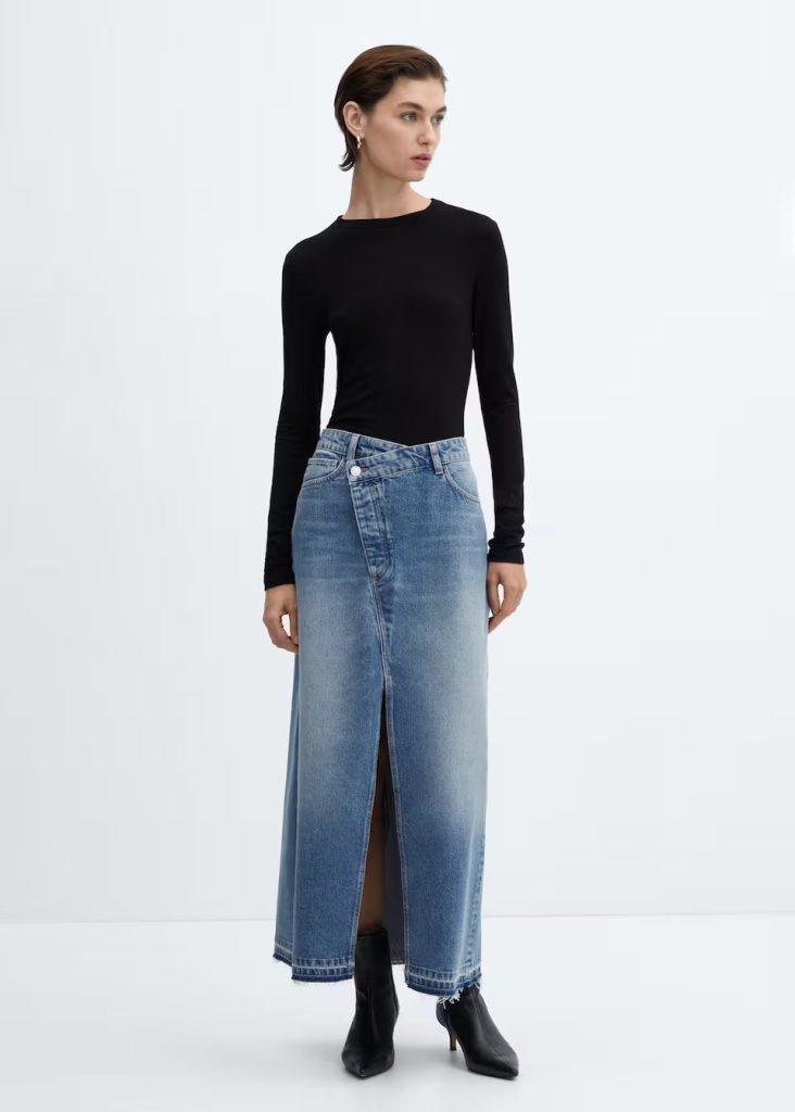 Falda vaquera asimétrica