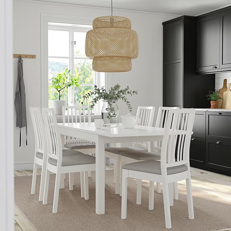 LANEBERG / EKEDALEN Mesa y 6 sillas