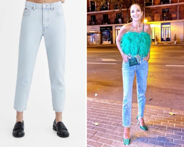 Los pantalones vaqueros de Stradivarius que lleva Paula Echevarría para un estilazo de 10