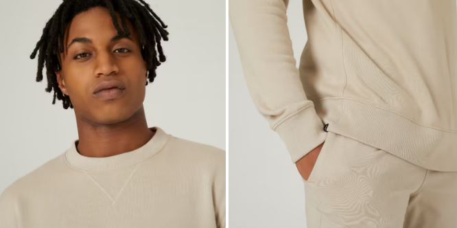 Sudadera fitness recta cuello redondo 