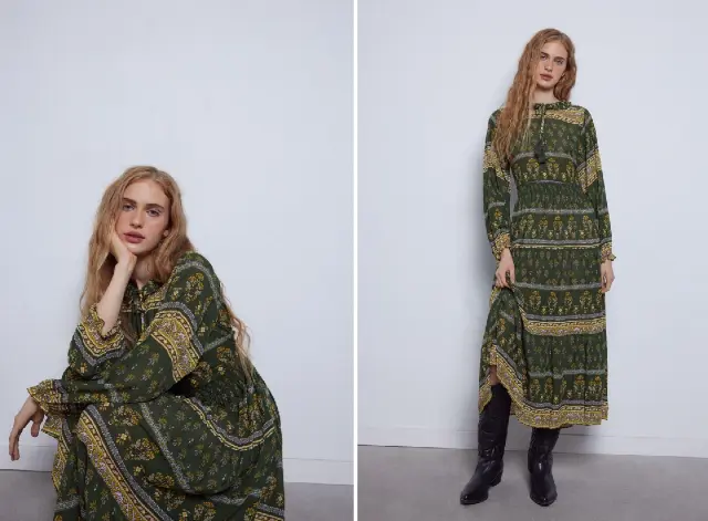 Vestidos boho de primavera: Encuentra elegancia y ahorro en las rebajas de Lefties, Mango, y Cortefiel