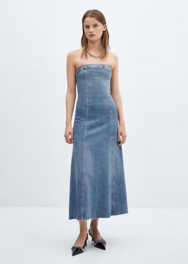 Vestido vaquero palabra de honor