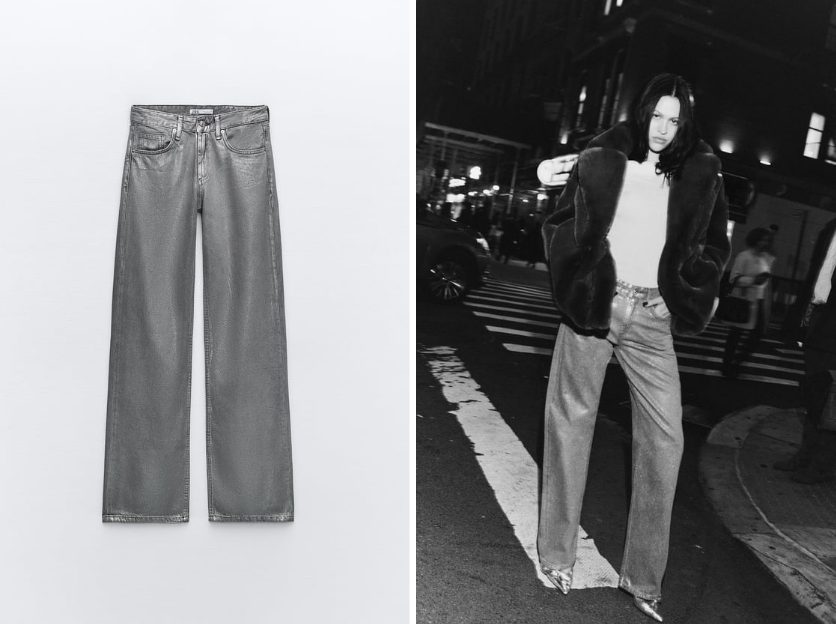 jeans metalizado en oferta