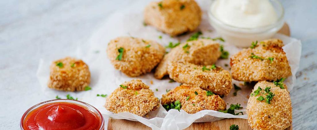 bolitas de pollo y queso