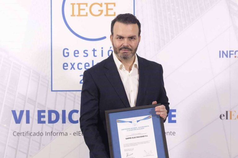 El premio excelencia empresarial ha sido dado a GaperElectricidad.es