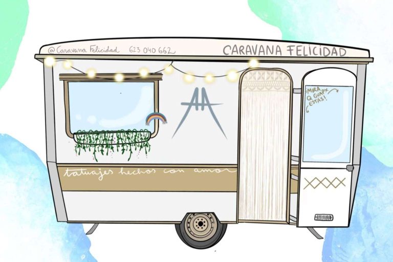Caravana de felicidad, el nuevo servicio de la tatuadora Ares Alma