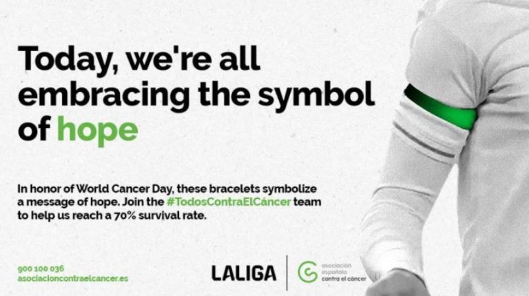 LALIGA se une a la iniciativa '#TodosContraElCáncer' con el objetivo de elevar la tasa de supervivencia hasta el 70%