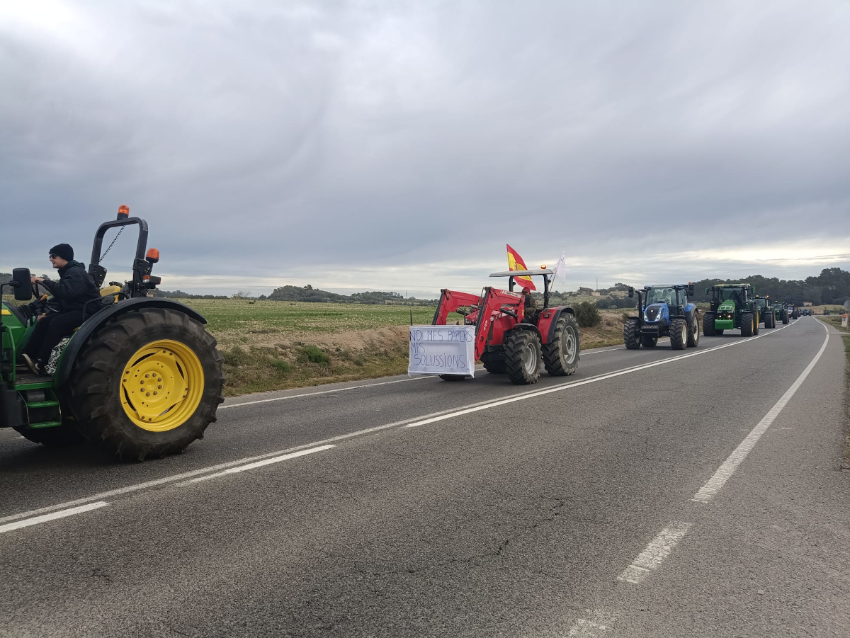 La tractorada se moviliza en Baleares, especialmente en ela ciudad de La Palma