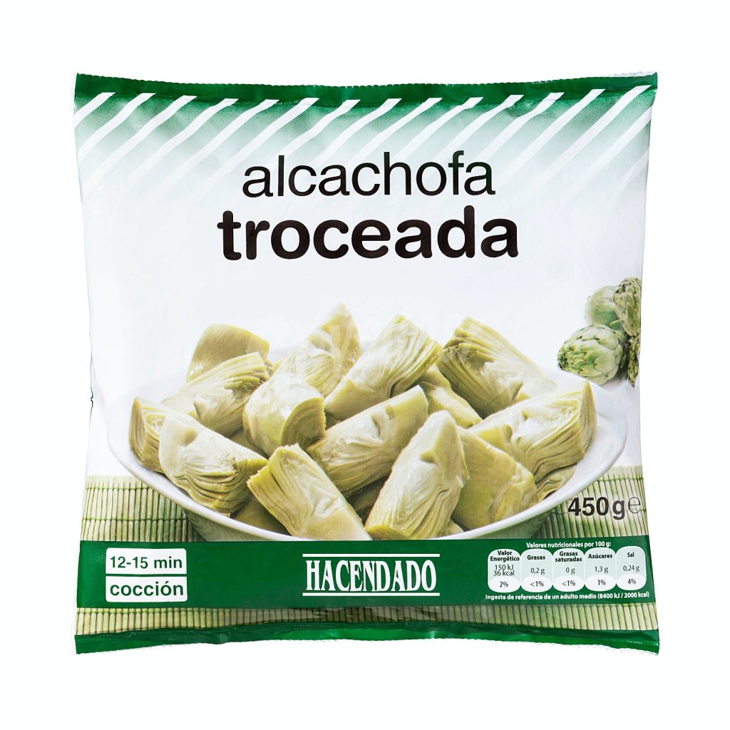 Mercadona: alcachofas troceadas 