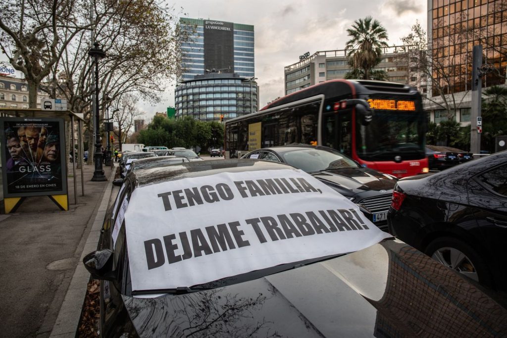 EuropaPress 2028111 protesta conductores vtc