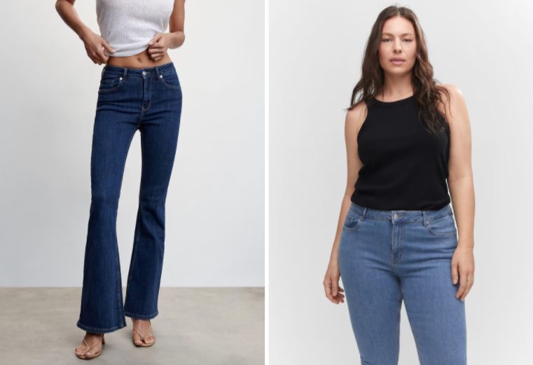 Estiliza tu figura sin importar tu talla con estos 3 vaqueros de Mango outlet en menos de 16 euros
