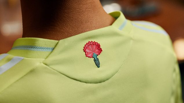 Camiseta de España para la Euro 24 ¿Qué significa el clavel del cuello?