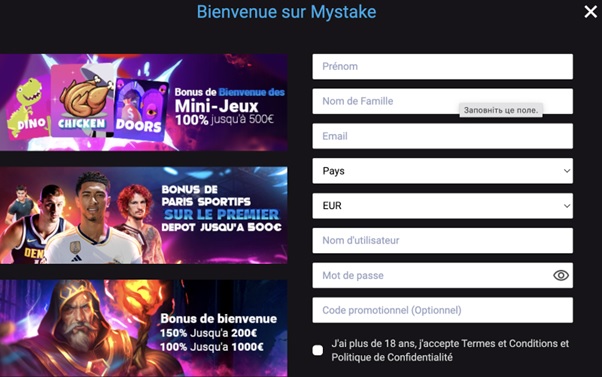 10 euros gratis sin depósito casino 1 mystake casino