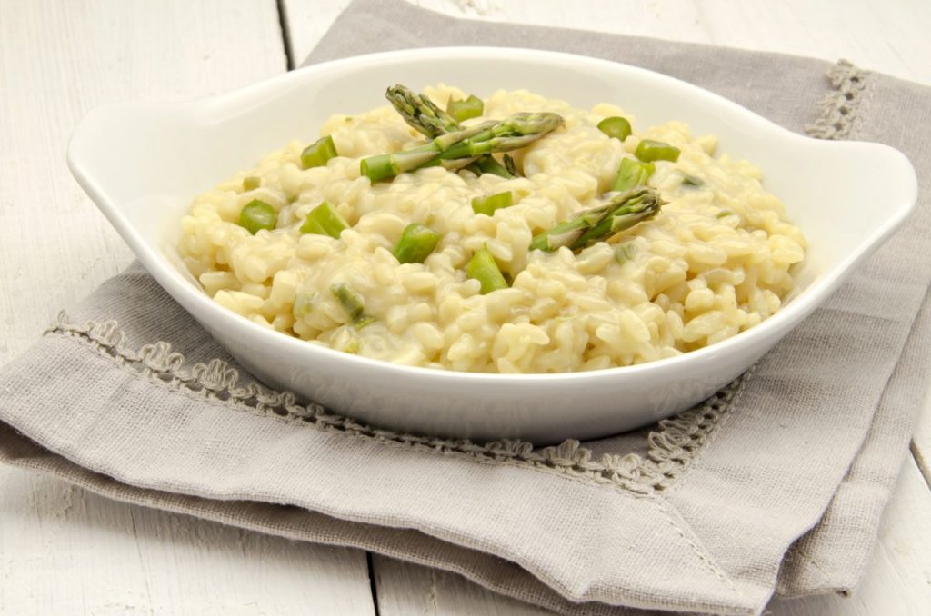 risotto de esparragos y queso